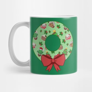 Holiday Christmas Wreath Mug